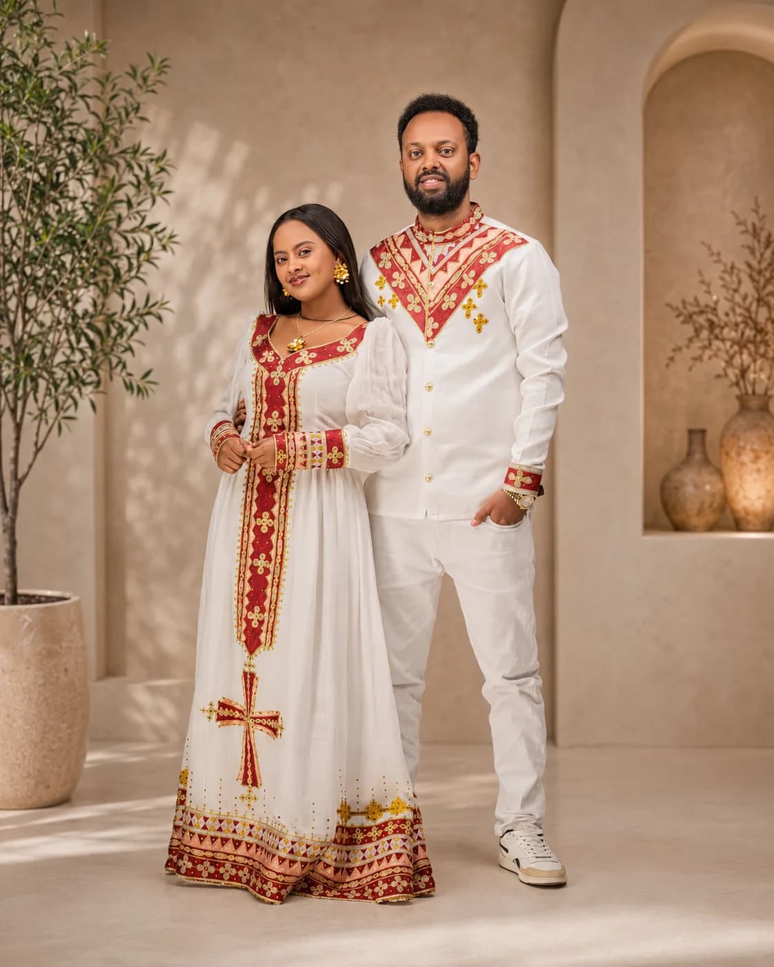 traditional habesha dress "T'lfi" ( แฅแแ)