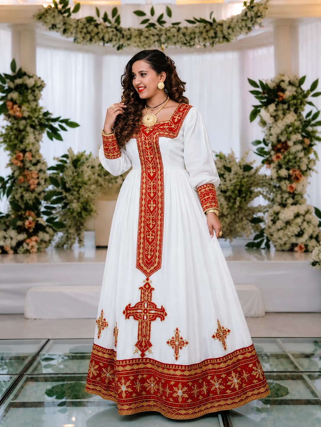 Traditional Habesha Dress โ T'lfi (แฅแแ)