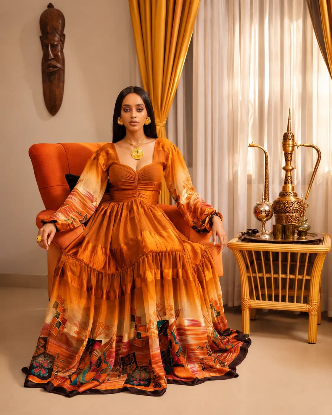 Traditional Habesha Dress โ Shfon (แฝแแ)