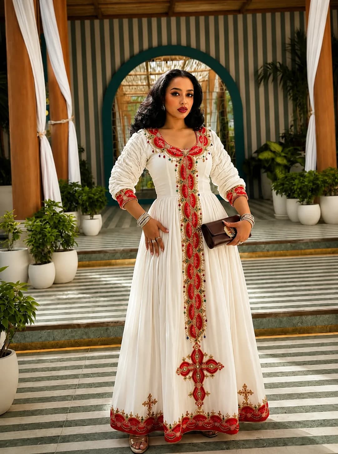 Traditional Habesha Dress โ Zuria (แแญแซ)