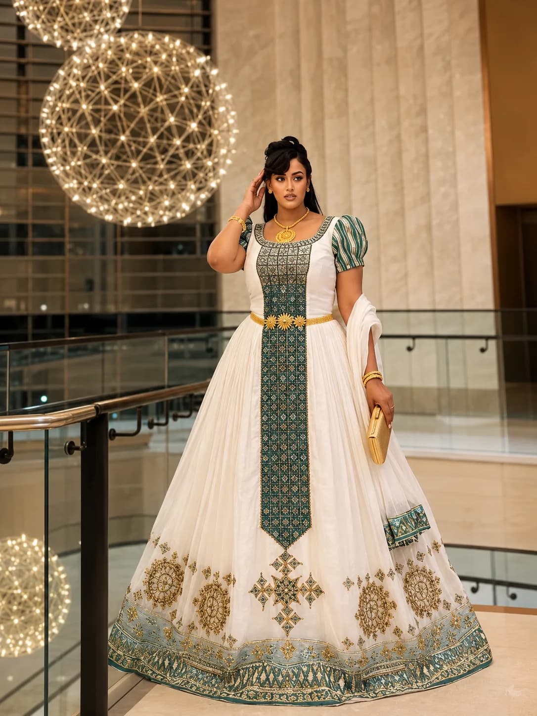 Traditional Habesha Dress – T’lfi (ጥልፊ)