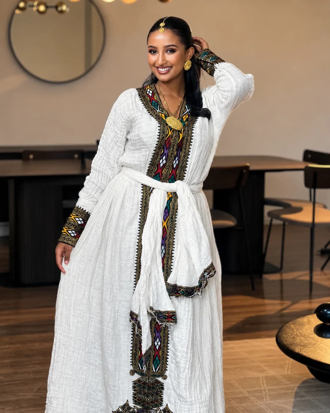 Traditional Habesha Dress โ Zuria (แแญแซ)