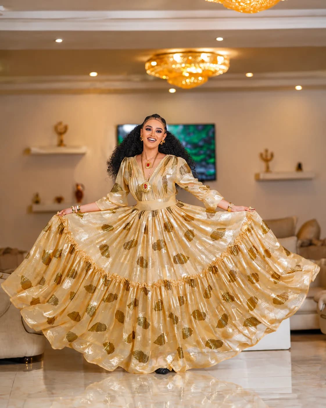 Traditional Habesha Dress – Shfon (ሽፎን)