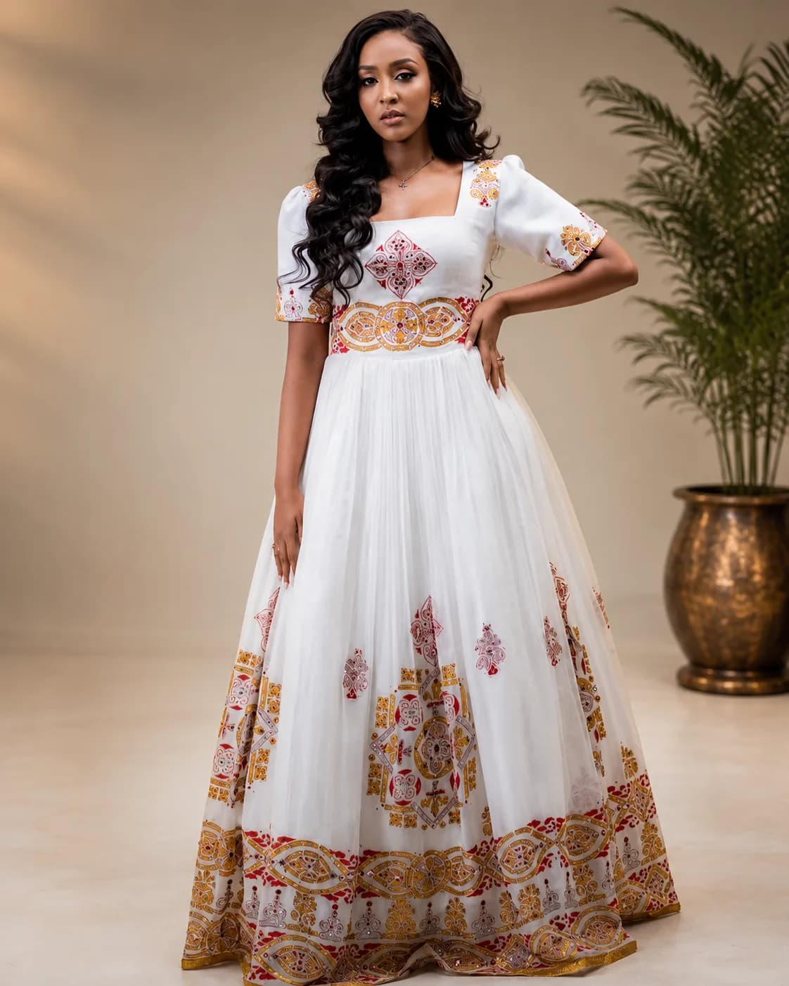 Traditional Habesha Dress – T’lfi (ጥልፊ)