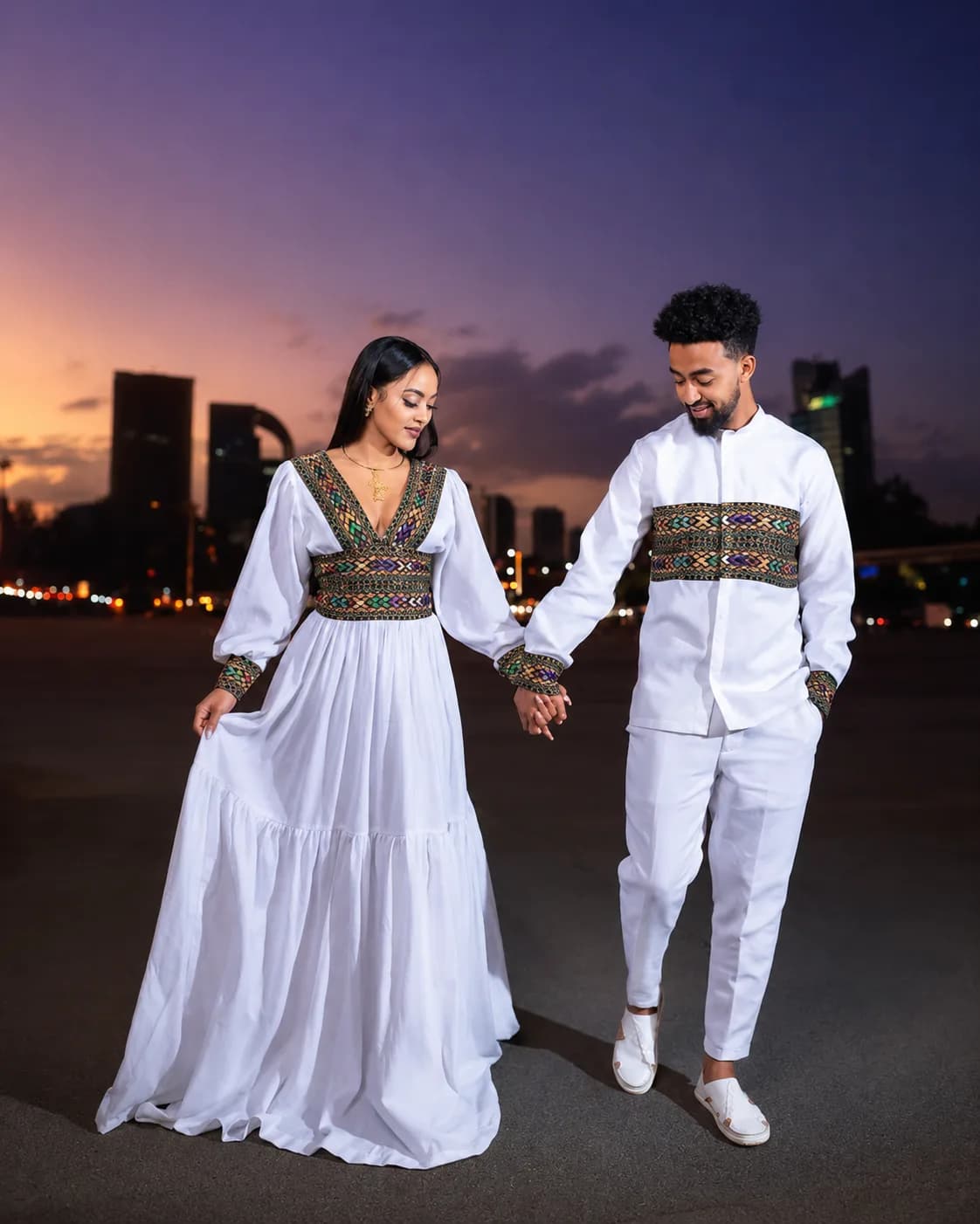 Traditional Habesha Couple Outfit – Zuria (ዙርያ)