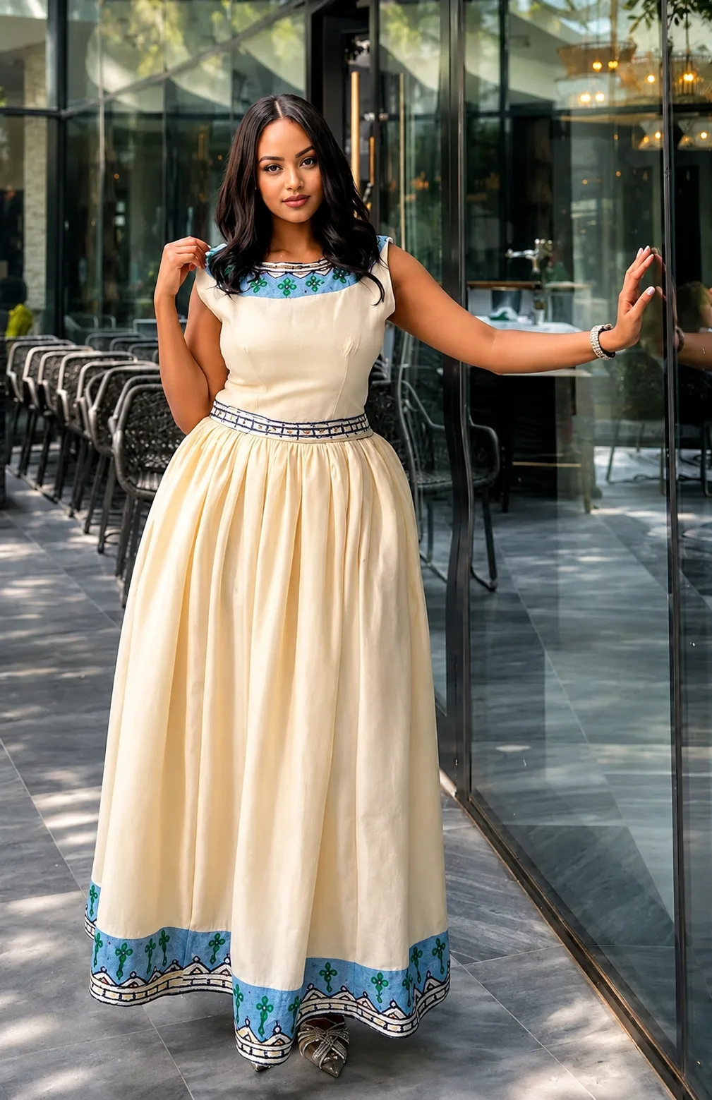 Traditional Habesha Dress – T'lfi (ጥልፊ)