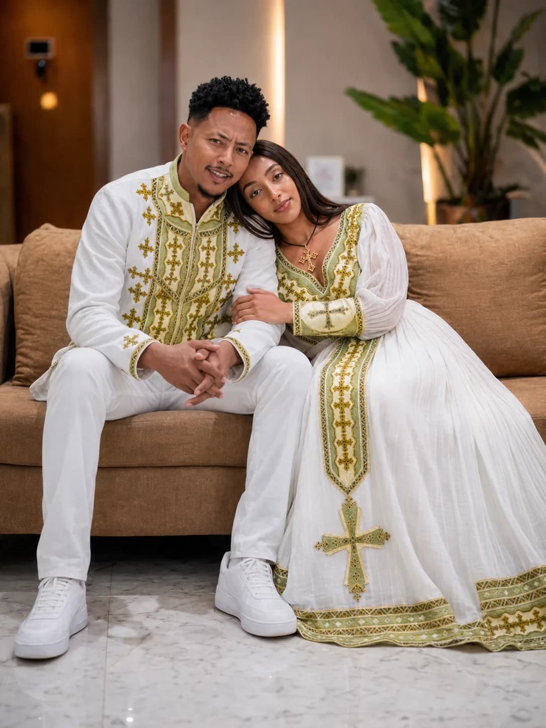T'lfi (ጥልፊ) – Traditional Habesha Couple's Attire